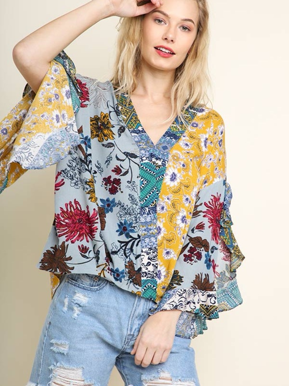 NWT Umgee Floral Top - Picture 6 of 9